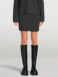 Cable-Knit Mini Skirt
