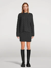 Cable-Knit Mini Skirt