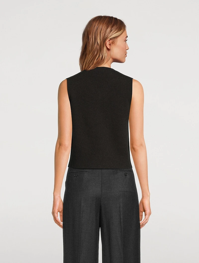 Felted Wool Cashmere Sweater Vest