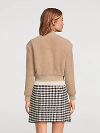 Shrunken Teddy Bomber Jacket