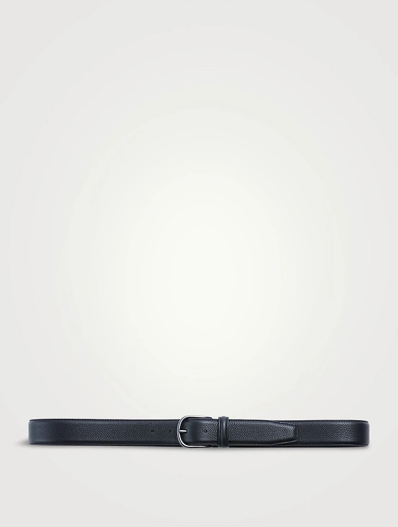 Grained Pebble Leather Belt