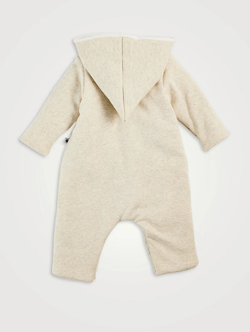 Quilted Cotton Hooded Jumpsuit