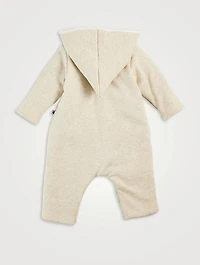 Quilted Cotton Hooded Jumpsuit