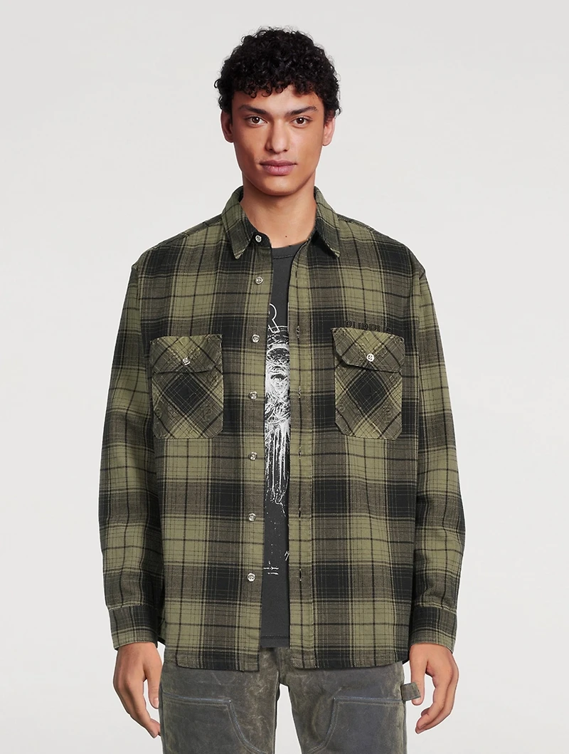Overdyed Flannel Shirt
