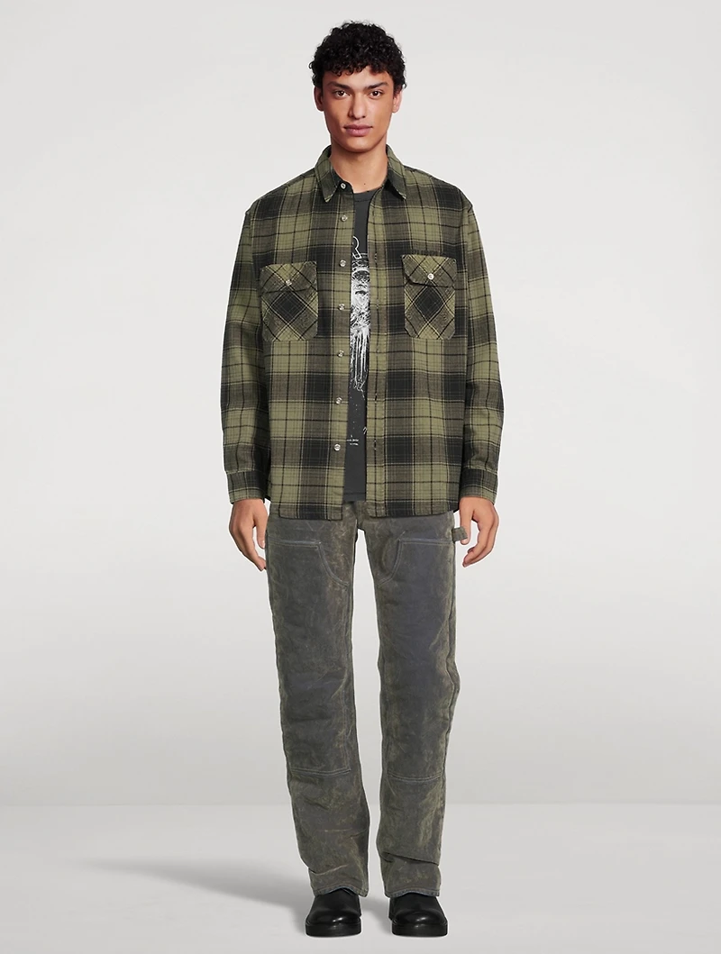 Overdyed Flannel Shirt