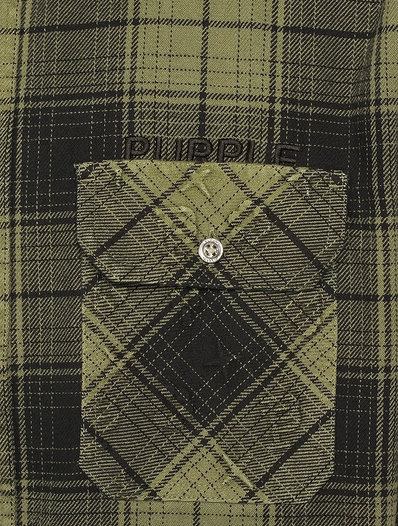 Overdyed Flannel Shirt
