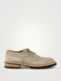Suede Derby Brogue Shoes
