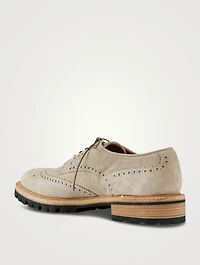 Suede Derby Brogue Shoes
