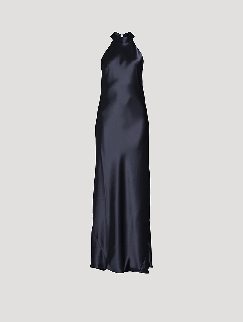 Sienna Satin Halter Gown