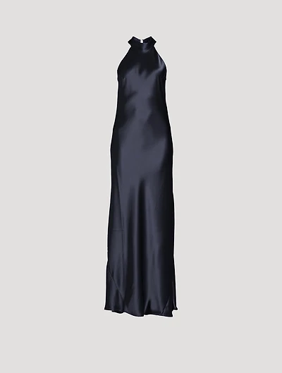 Sienna Satin Halter Gown