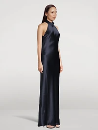 Sienna Satin Halter Gown