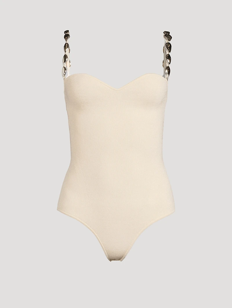 Crystal Wave Knit Bodysuit