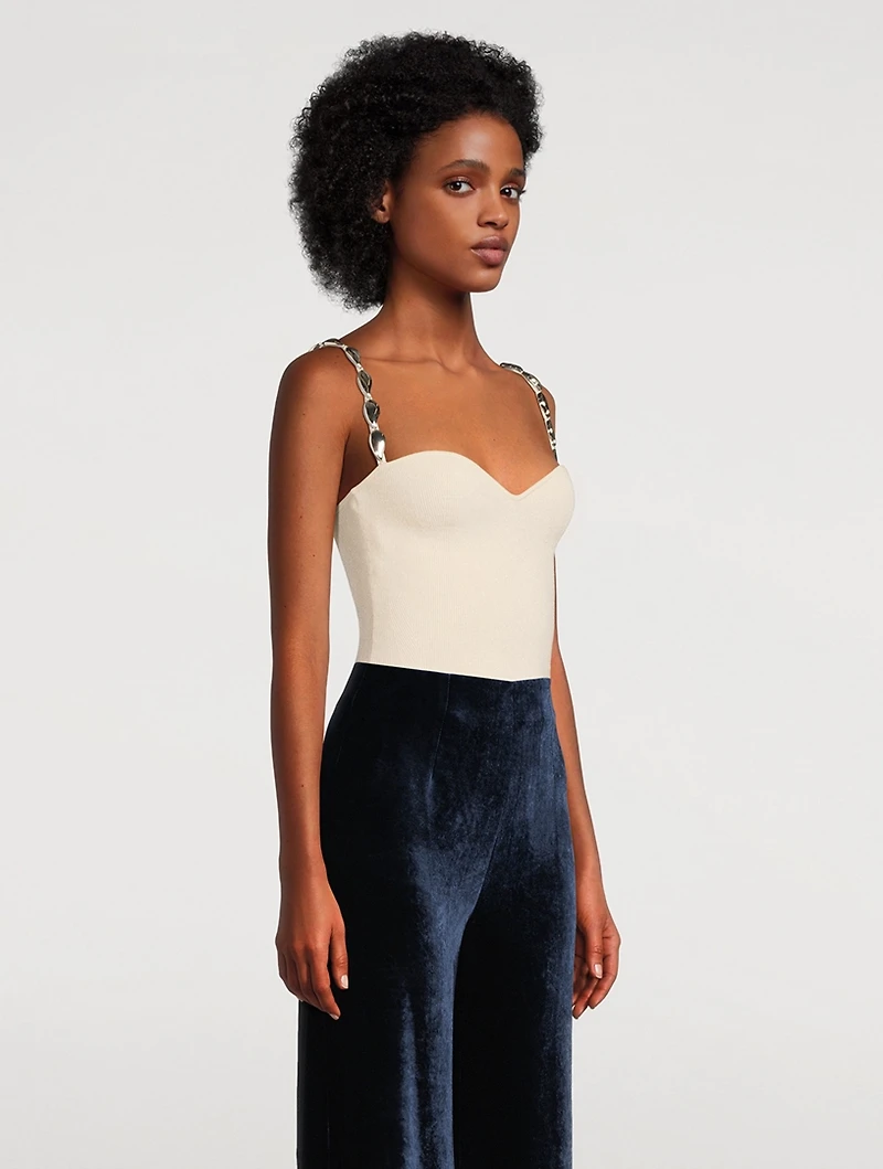 Crystal Wave Knit Bodysuit
