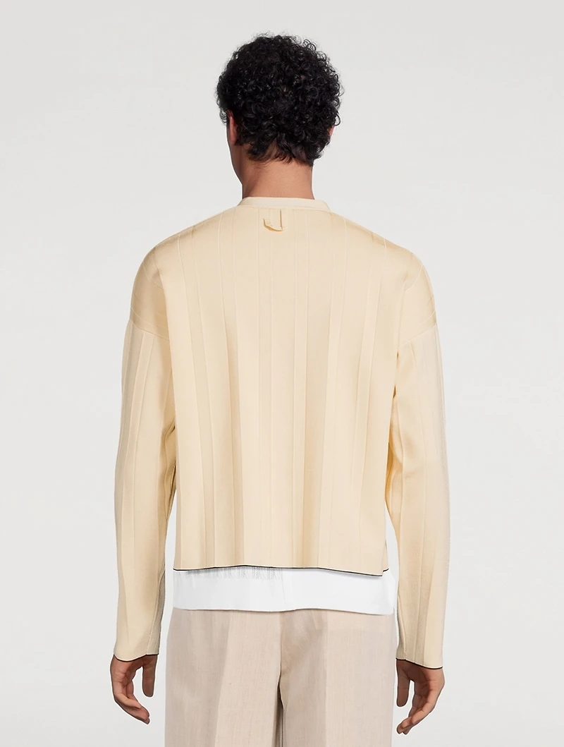 Le Cardigan Plissé Pleated