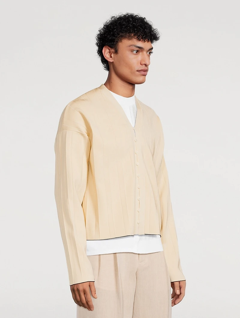 Le Cardigan Plissé Pleated