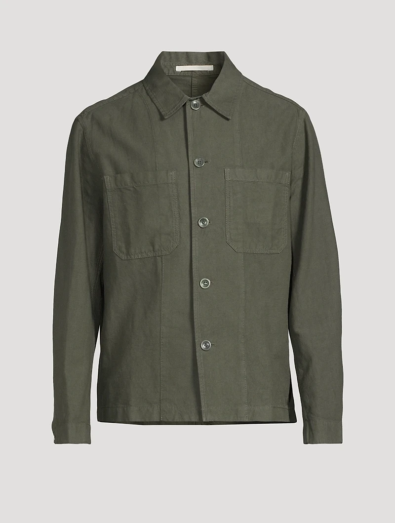 Tyge Cotton And Linen Overshirt