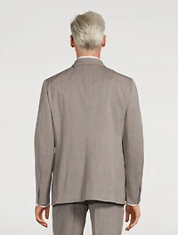 Wool Silk And Linen Seersucker Two-Piece Suit