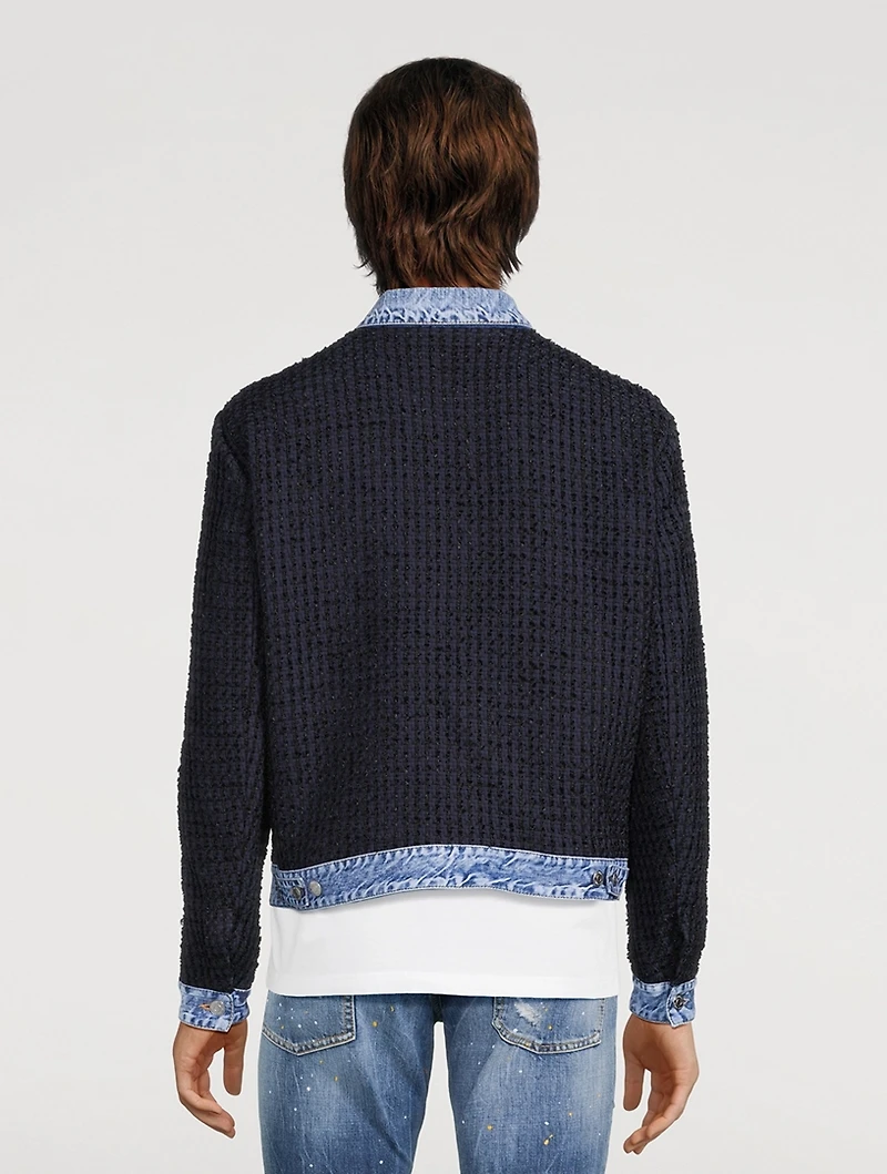 Bouclé And Denim Jacket