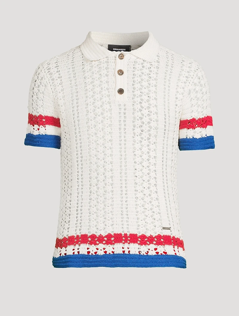Cotton Knit Polo Shirt