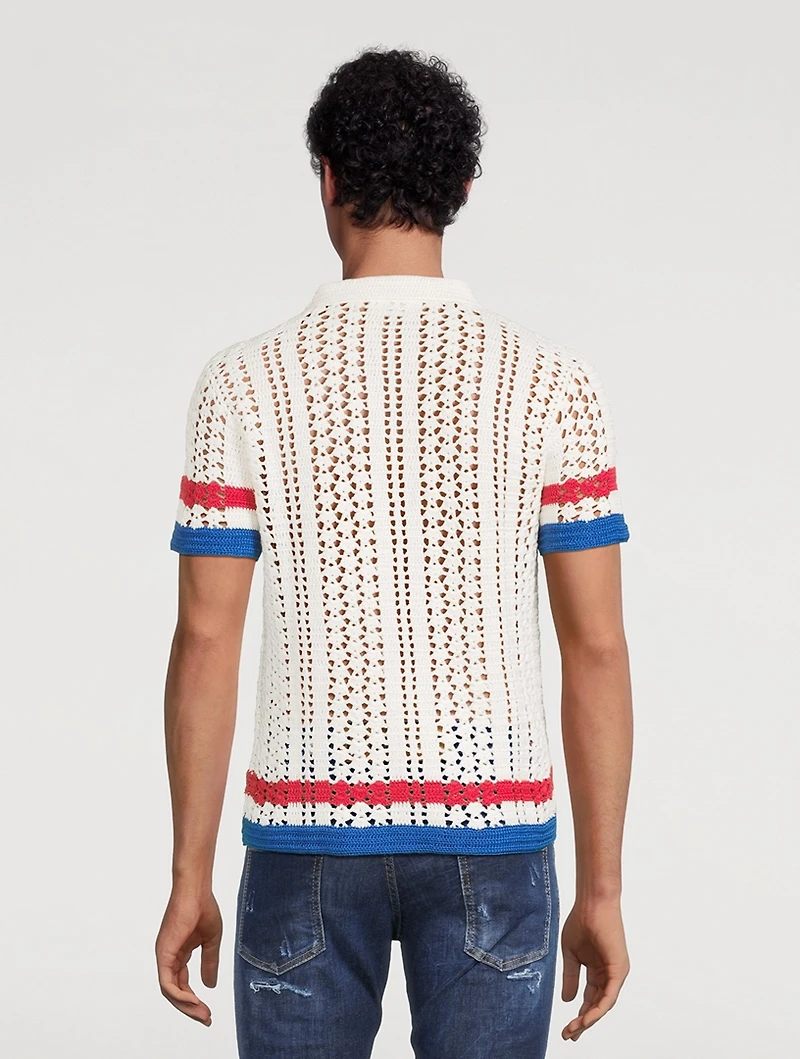 Cotton Knit Polo Shirt