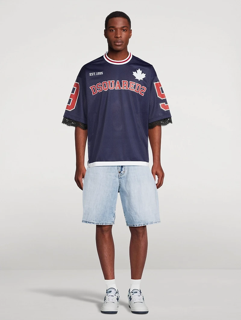 Washed Denim Shorts