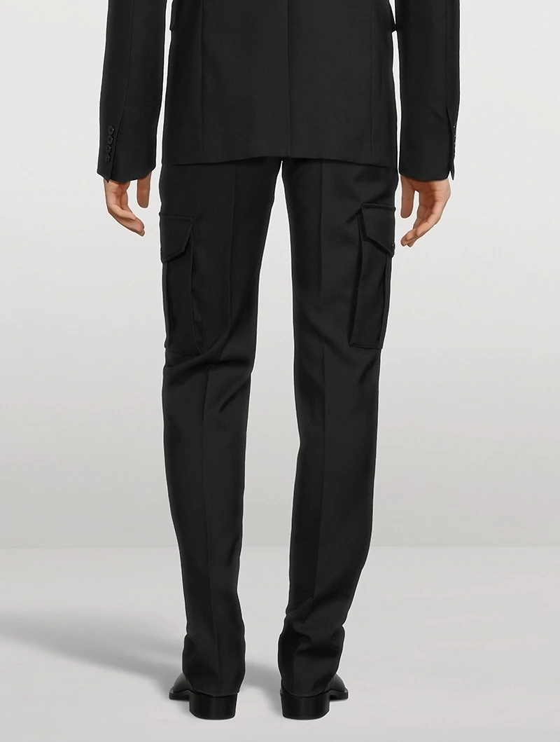 Wool Pants With Cargo Pockets