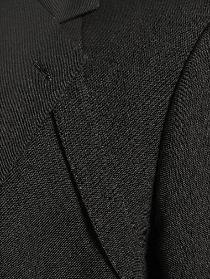 Wool Harness Single-Breasted Jacket