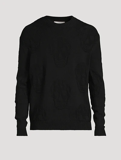 Textured Skull Sweater