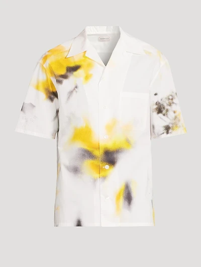 Obscured Flower Bowling Shirt