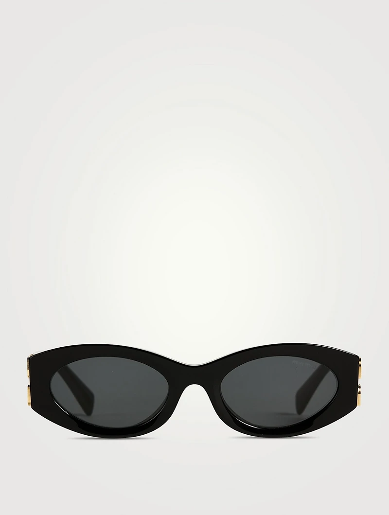 Miu Glimpse Oval Sunglasses