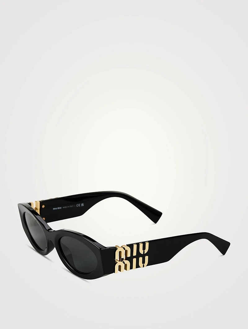 Miu Glimpse Oval Sunglasses