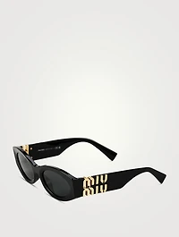 Miu Glimpse Oval Sunglasses