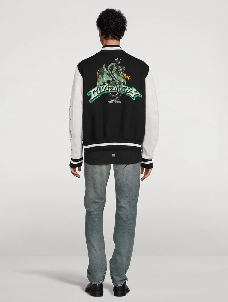 Wool And Leather Varsity Jacket