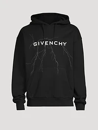 Cotton Hoodie With Reflective Artwork