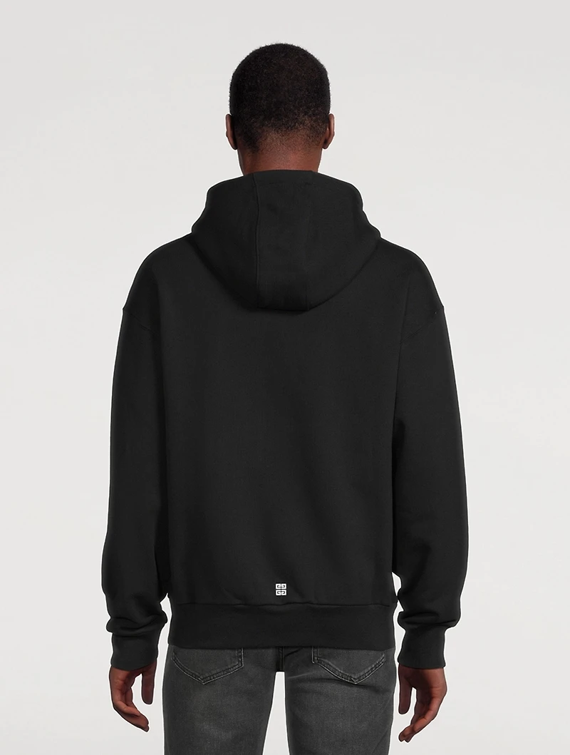 Cotton Hoodie With Reflective Artwork