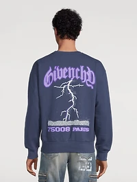 Fleece Sweatshirt With Reflective Artwork