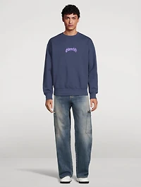 Fleece Sweatshirt With Reflective Artwork