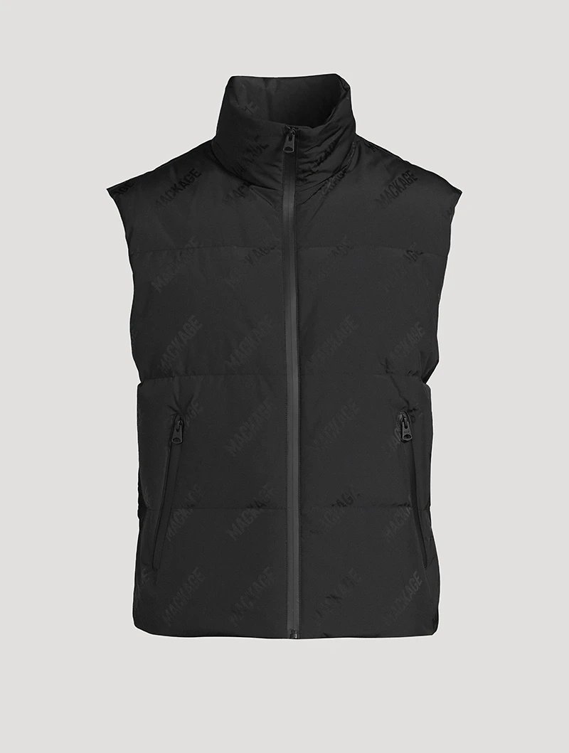 Larry City-MG Down Vest Logo Print