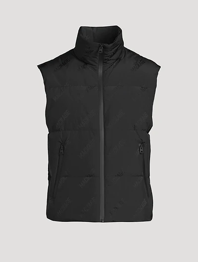 Larry City-MG Down Vest Logo Print