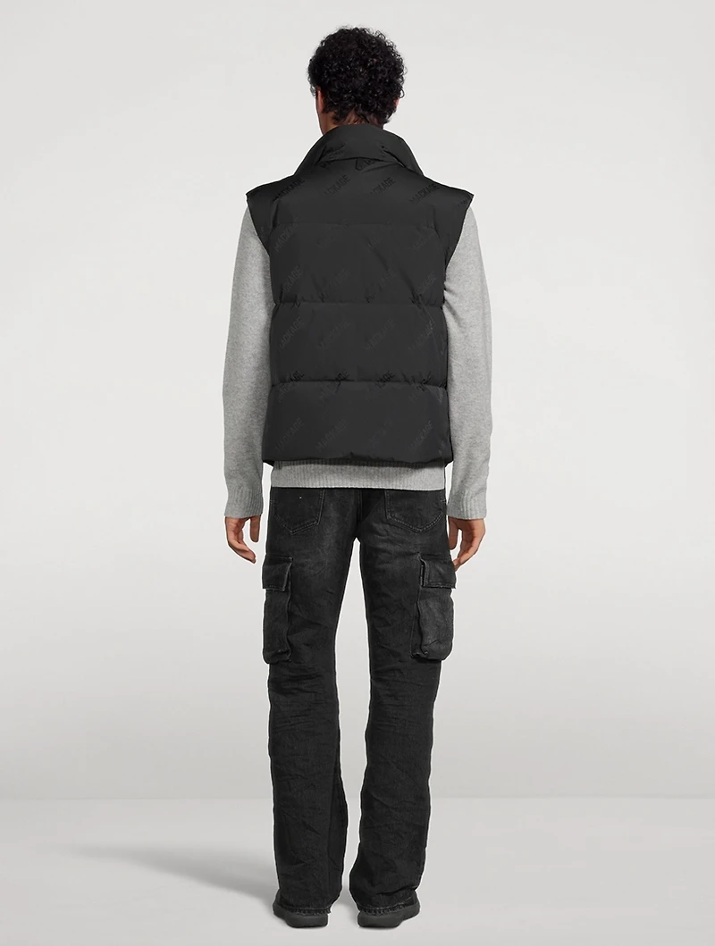 Larry City-MG Down Vest Logo Print