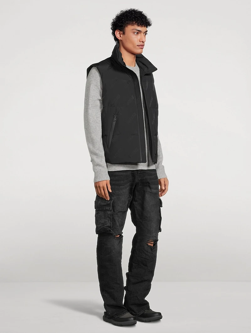 Larry City-MG Down Vest Logo Print