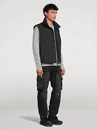 Larry City-MG Down Vest Logo Print