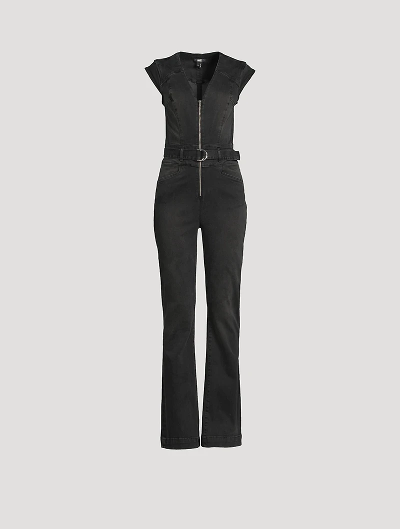 Laurel Canyon Belted Denim Jumpsuit