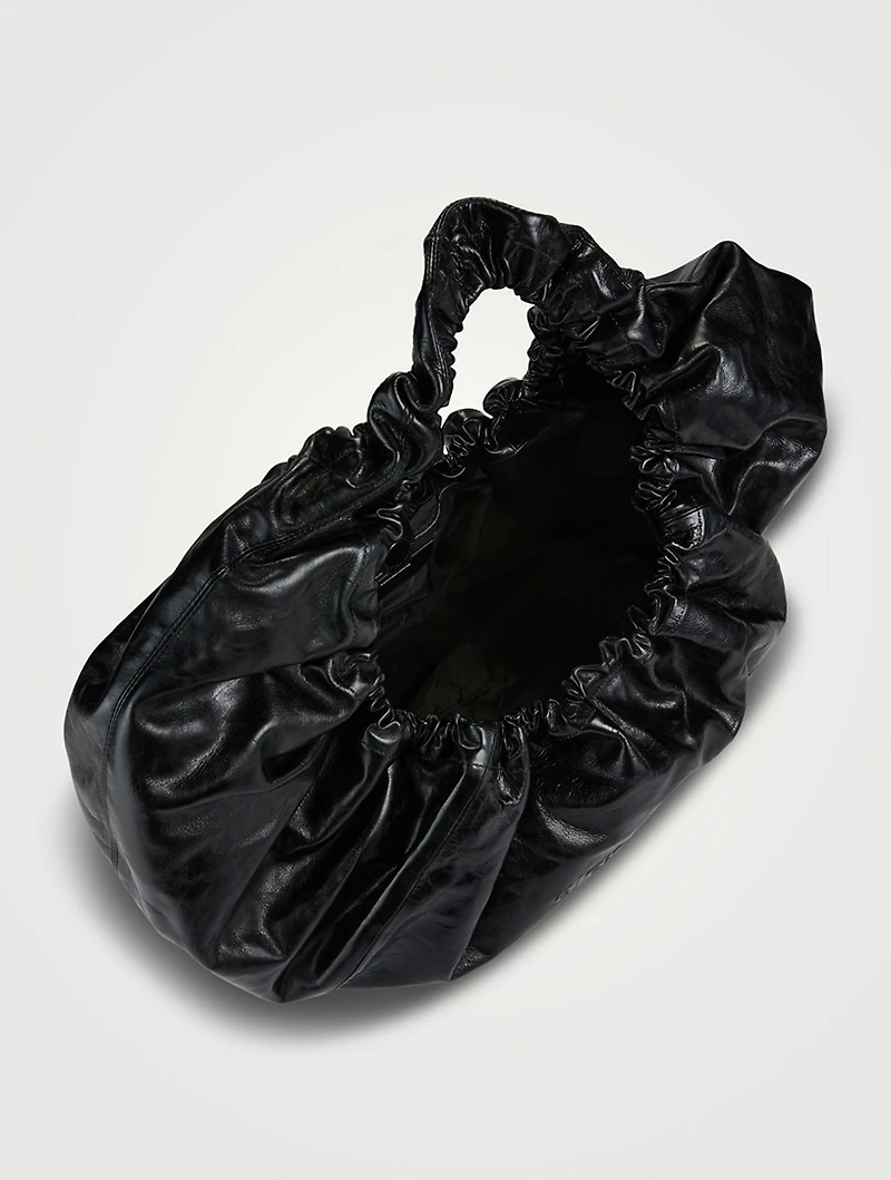 Large Crescent Leather Shoulder Bag