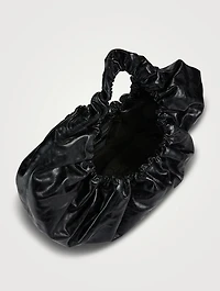 Large Crescent Leather Shoulder Bag