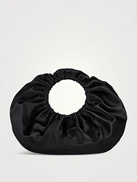 Small Crescent Satin Shoulder Bag
