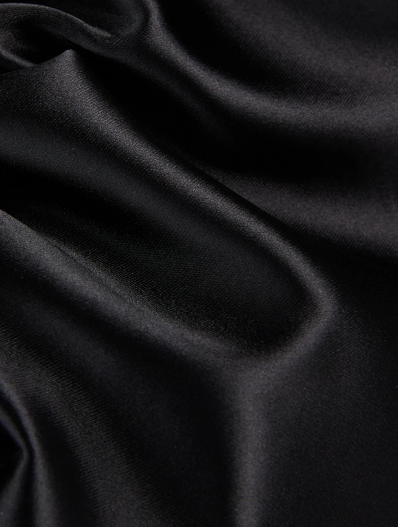 Small Crescent Satin Shoulder Bag