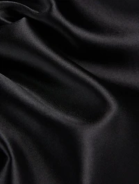 Small Crescent Satin Shoulder Bag
