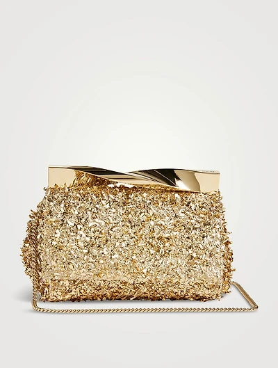 Mini Twist Metallic Confetti Clutch