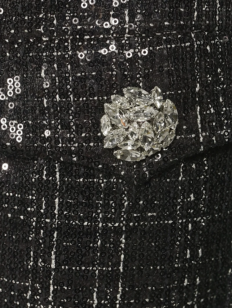 Sequin Tweed Mini Skirt